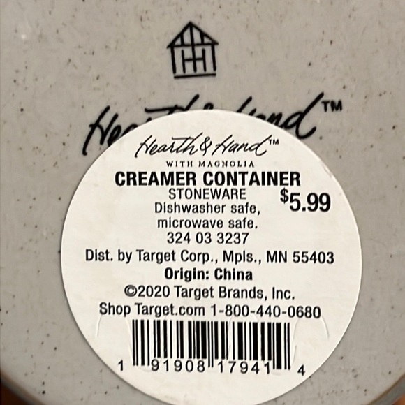 NWT Hearth & Hand with Magnolia Stoneware Creamer Container 2020 Edition - Picture 4 of 7